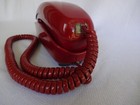Western Electric Red Trimline Telephone Desk Touch Tone Phone Works