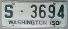 Washington 1950 License Plate Orignal Kittitas County Ellensburg 1951 1952 1953