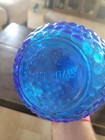 Mcm Empoli 15  Italy Blue Glass Bubbles Genie Bottle Decanter No Stopper