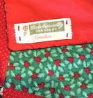 Handmade Patchwork Christmas Quilt Throw 52x40    Holiday Lap Blanket Table Cover