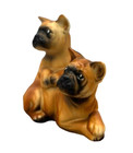 Vintage Boxer Puppy Dog Figurine Mid Century Shafford Japan Double Puppies