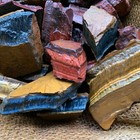 Mixed Tiger Eye Rough  red  Blue  Gold - 3000 Carat Lots a Free Faceted Gemstone
