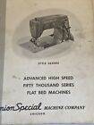 Union Special Sewing Machine Catalog 56300u Flat Bed Machines 1965 Illustrated