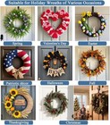 15  Steel Wreath Hanger     Over-the-door Single Hook  Silver 