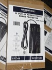 Amazon Basics 12 Outlet Power Strip Surge Protector 4320 Joules 8ft Cord Led New