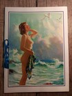 Rare 1939 Titanium Pigment Corp  Bathing Beauty Sales Calendar Vibrant Flawless
