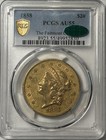 1858 Liberty Double Eagle  20 Gold Coin Pcgs cac Au55  Fairmont Collection