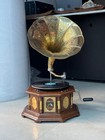 Vintage Look Hmv Gramophone Functional Working Phonograph  Win-up Record Player
