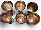 Rare Vtg Set Of 6 Leonard Silver-plated Wine Goblets 