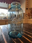 Blue Ball Perfect Mason Jar With Zinc Lid  1913-1922  2 Quart Half-gallon
