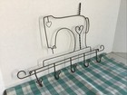 Vintage  sewing Machine  Wire Wall Hanger With Hooks Craft Display Home Deco Euc
