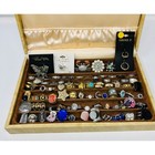 Vintage   Modern Gold   Silver Tone Assortment Fashion Statement Rings Lot Of 85