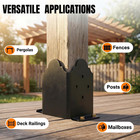 4x4 Post Base 8 Pack  Heavy Duty Steel Post Bracket   Powder Coated Wood Post