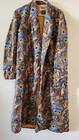 Vtg Bergdorf Goodman Men s Shop 100  Silk Hand Loomed L  Xl Dressing Gown robe