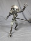 Xl Metal Xenomorph Statue Recycled Steel Alien Sculpture Industrial Art 14 x17 