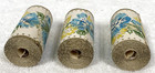 3 Vintage Yellow Blue Gold Floral Textured Wallpaper Border Partial Rolls