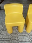 Lot Of 2 Vintage 1990s Little Tikes Yellow Plastic Chunky Child Size Chairs Set