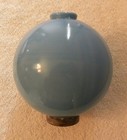 Original Vintage Blue Milk Glass Round Lightning Rod Ball With 1 Cap  a 
