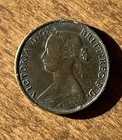 1861 Nova Scotia Large Cent - Queen Victoria Canada Colonial Coin Better Details