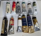 Vtg Mixed Lot X 12 Oil Colors Paint Pigment Winsor Newton Maimeri Lapis Mussini