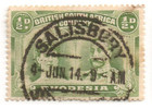 Rhodesia  bsa  1910 Kgv Sg122 X2   d Green  Used F vf Cv  160   200 
