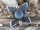 Black Silver Fidget Spinner Toy Boys Girls Adults Kids Adhd Focus Stress Metal 