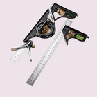 1pc Adjustable Right Angle Ruler   Protractor Multi-function Measuring Tool