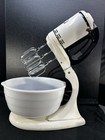 Vtg 1940s General Electric Triple Whip Stand Mixer Ge Wbowl 3 Beaters Works Read