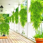 4pcs Artificial Boston Fern Plants Fake Hanging Trailing Foliage Vine Home Decor