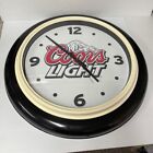 Coors Light Beer Hanging Wall Clock Battery Operated Bar Mancave Garage Works