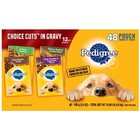 Pedigree Choice Cuts In Gravy Wet Dog Food Variety Pack  3 5 Oz Pouches 48 Pack