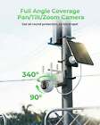 Home Cctv 4mp Outdoor Dome Solar Wireless Security Camera System With Monitor