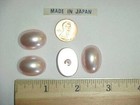 12 Vintage Japan Pink Pearl 24x17mm Oval Cabochons L685