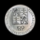 Czechoslovakia  1991  100 Korun  Silver - Mozart  Don Giovanni Prague