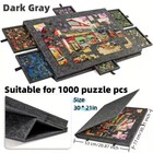 Portable 2-in-1 Handmade Puzzle Stand Tiltable Table W 6 Drawers   Tray