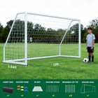 12 X 6 Ft 68mm Diameter Hpvc Frame Soccer Goal For Backyard With Net   Carry Bag