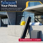 Flexzion Poster  Art  Document Tube With Strap  Expandable Waterproof Plastic Co
