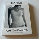 Hanro Cotton Seamless Camisole Black Size Small Nwt