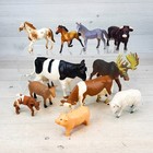 Farm Animal Lot 5pc Breyer Horse Tomy Cow Ertl Bull   Sheep Pig Goat Pony Calf