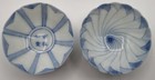 2 Antique Or Vintage Japanese Sometsuke Miniature 2 1 2  Sake Cups Bowls 