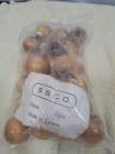 Vtg Owl Wood Macrame Beads Bag Of 25pcs 35mm Hand Painted