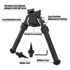 Tactical V8 Rifle Bipod 7-9  Adjustable Picatinny Rail Mount Bipod For Hunting