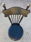 Vintage Victorian-style Swivel Piano Stool With Back