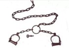 2 Key Shackles Antique Handcrafted Rare For Neck Leg   Hand Iron Shackles