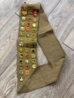 Vtg 1930s 1940s Boy Eagle Scout Bsa Sash With Merit Badges   Acorn Award Pin  