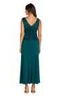 Women s Sleeveless Glitter Knit Chiffon Evening Gown - Mother Of The Bride Dress