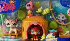 Littlest Pet Shop Jungle Hangout Authentic 2008 Cat  852 Monkey  853 Bird  854