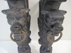 Dawson Bros Antique Victorian Fireplace Mantel Cast Iron Griffin Lion Brackets
