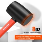 Valuemax Rubber Mallet Hammers 8oz Double-faced Soft Mallet W fiberglass Handle