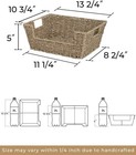 Seagrass Wicker Storage Baskets 13 5l X 10 75w X 5h For Pantry Kitchen